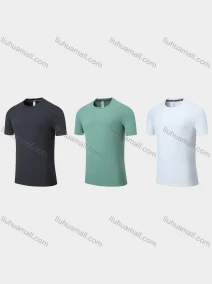 Wholesale Men's Athletic Workout Plain Short Sleeve Round Neck Tee MT21401#, LIUHUA CLOTHING WHOLESALE
