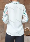 Wholesale Women's Casual Floral Print Long Sleeve Button Down Shirt - Liuhuamall