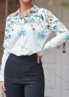Wholesale Women's Casual Floral Print Long Sleeve Button Down Shirt - Liuhuamall
