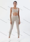 Wholesale Women's Seamless Smooth Bra and Yoga Pants Set - Liuhuamall