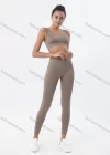 Wholesale Women's Seamless Smooth Bra and Yoga Pants Set - Liuhuamall