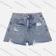 Wholesale Women's Distressed Frayed Raw Hem Button Closure Ripped Denim Short Denim Guangzhou Clothing Wholesale Market & Suppliers -LIUHUAMALL