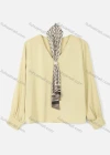 Wholesale Women's Causal V Neck Long Sleeve Plain Blouse With Tie - Liuhuamall