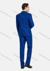 Wholesale Men's Fashion Lapel Plaid Contrast Pockets Blazer & Double Breasted Vest & Pants 3 Piece Sets 1545-0395# - Liuhuamall
