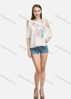 Wholesale Women's Floral Embroidery Spaghetti Straps Lace Up Cami Top - Liuhuamall