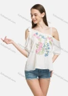 Wholesale Women's Floral Embroidery Spaghetti Straps Lace Up Cami Top - Liuhuamall