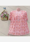 Wholesale Women's Casual Crew Neck Short Sleeve Allover Print Oversized Blouse - Liuhuamall