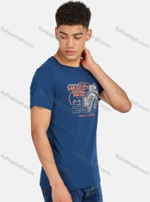 Wholesale Men's Casual 100% Cotton Letter Graphic Short Sleeve Tee 8042#, LIUHUA CLOTHING WHOLESALE