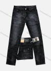 Wholesale Men's Casual Button Zipper Pockets Labelled Plain High Stretch Jean 5501# - Liuhuamall