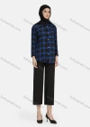 Wholesale Women's Casual Plaid Print Long Sleeve Patch Pocket Shirt 1261# - Liuhuamall