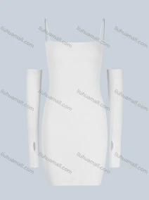 Wholesale Women's Casual Plain Spaghetti Straps Short Cami Dress With Ice Cuff, LIUHUA CLOTHING WHOLESALE