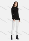 Wholesale Women's Plain Mock Neck Zip Long Sleeve Blouse - Liuhuamall