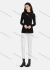 Wholesale Women's Plain Mock Neck Zip Long Sleeve Blouse - Liuhuamall