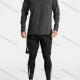Wholesale Men's Athletic Workout Plain Long Sleeve Hoodie 1001# Dim Gray Clothing Wholesale Market Liuhua