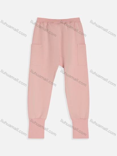 Wholesale Kid's Sporty Plain Elastic Waist Patch Pockets Knit Jogger MB20BKZ363#