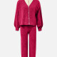 Women's Casual V Neck Button Down Plain Knit Cardigan 2-piece Set Y16664# 522# Clothing Wholesale Market -LIUHUA