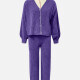 Women's Casual V Neck Button Down Plain Knit Cardigan 2-piece Set Y16664# 527# Clothing Wholesale Market -LIUHUA