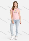 Wholesale Women's Casual Letter Fruit Print Short Sleeve Round Neck Tee - Liuhuamall