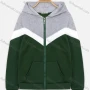 Wholesale Women's Casual Striped Colorblock Long Sleeve Zipper Pockets Hoodie preview