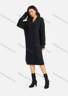 Wholesale Women's Casual Plain Turn-down Collar Long Sleeve Midi Sweater Dress 809# - Liuhuamall