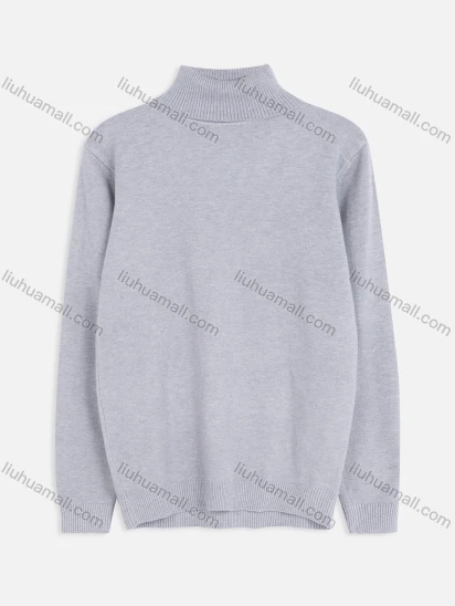 Wholesale Men's Turtleneck Long Sleeve Plain Knitting Pullover Sweater