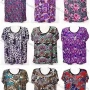 Wholesale Women's Casual Scoop Neck Short Sleeve Floral Print Top preview