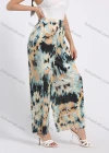 Wholesale Women's Casual Losse Fit Tie Dye High Waist Pleated Wide Leg Pants - Liuhuamall
