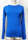 Wholesale Women's Casual Long Sleeve Rhinestone Slim Plain Tops - Liuhuamall