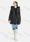 Wholesale Women's Casual Plain Lapel Zipper PU Leather Mid Length Jacket With Belt 2203# - Liuhuamall