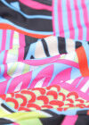 Wholesale Girls Vacation Crew Neck Sleeveless Ruffle Hem Abstract Print One Piece Swimsuit - Liuhuamall