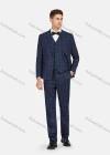 Wholesale Men's Formal Lapel Plaid Pockets Blazer & Vest & Pant 3 Pieces Suit Sets - Liuhuamall