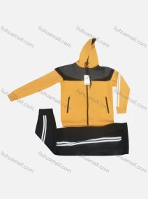 Wholesale Kid's Casual Striped Colorblock Long Sleeve Zipper Hoodie & Elastic Waist Ankle Length Jogger 2 Piece Set, LIUHUA CLOTHING WHOLESALE