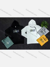 Wholesale Men's Casual Letter Print Drawstring Round Neck Long Sleeve Hoodie, LIUHUA CLOTHING WHOLESALE