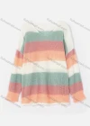 Wholesale Women's Casual V Neck Striped Colorblock Long Sleeve Honeycomb Knit Sweater 60478# - Liuhuamall