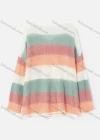 Wholesale Women's Casual V Neck Striped Colorblock Long Sleeve Honeycomb Knit Sweater 60478# - Liuhuamall