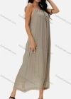 Wholesale Women's Casual Lace Up Plain Tatting Cami Dress - Liuhuamall