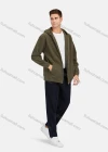 Wholesale Men's Casual Plain Zipper Warm Hooded Jacket & Pants 2 Pieces Set - Liuhuamall