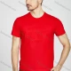 Wholesale Men's Plain Letter Round Neck Short Sleeve Casual Slim Fit T-Shirt LY006# Red Clothing Wholesale Market Liuhua