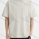 Wholesale Men's Basics Plain Splicing Quick Dry Drop Shoulder Short Sleeve Round Neck T-Shirts Apricot Clothing Wholesale Market Liuhua