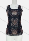 Wholesale Women's Scoop Neck Sheer Allover Sequin Tank Top - Liuhuamall