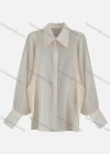 Wholesale Women's Elegant Collared Batwing Sleeve Button Down Ruched Plain Shirts 645719# - Liuhuamall