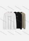 Wholesale Men's Casual Plain Letter Crew Neck Long Sleeve Sweatshirt 3301# - Liuhuamall