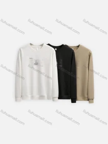 Wholesale Men's Casual Plain Graphic Letter Crew Neck Long Sleeve Sweatshirt ZD2317#, LIUHUA CLOTHING WHOLESALE