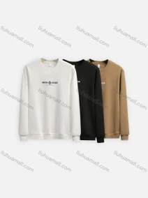Wholesale Men's Casual Plain Letter Crew Neck Long Sleeve Sweatshirt ZD2319#, LIUHUA CLOTHING WHOLESALE