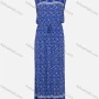 Wholesale Women's Vintage Sleeveless Round Neck Allover Print Drawstring Pleated Maxi Dress preview