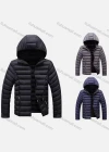 Wholesale Men's Casual Hooded Long Sleeve Zipper Plain Puffer Jacket - Liuhuamall