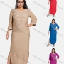 Wholesale Women's African Embroidery Robe 3/4 Sleeve Split Side Curved Hem Maxi Dress preview