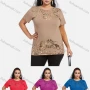 Wholesale Women's Elegant Round Neck Floral Sequin Embroidery Short Sleeve T-Shirt preview