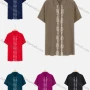 Wholesale Women's Plus Size Round Neck Short Sleeve Embroidery Casual Shirt preview