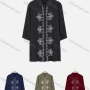 Wholesale Women's Plus Size Collared 3/4 Sleeve Button Down Embroidery Casual Shirt preview